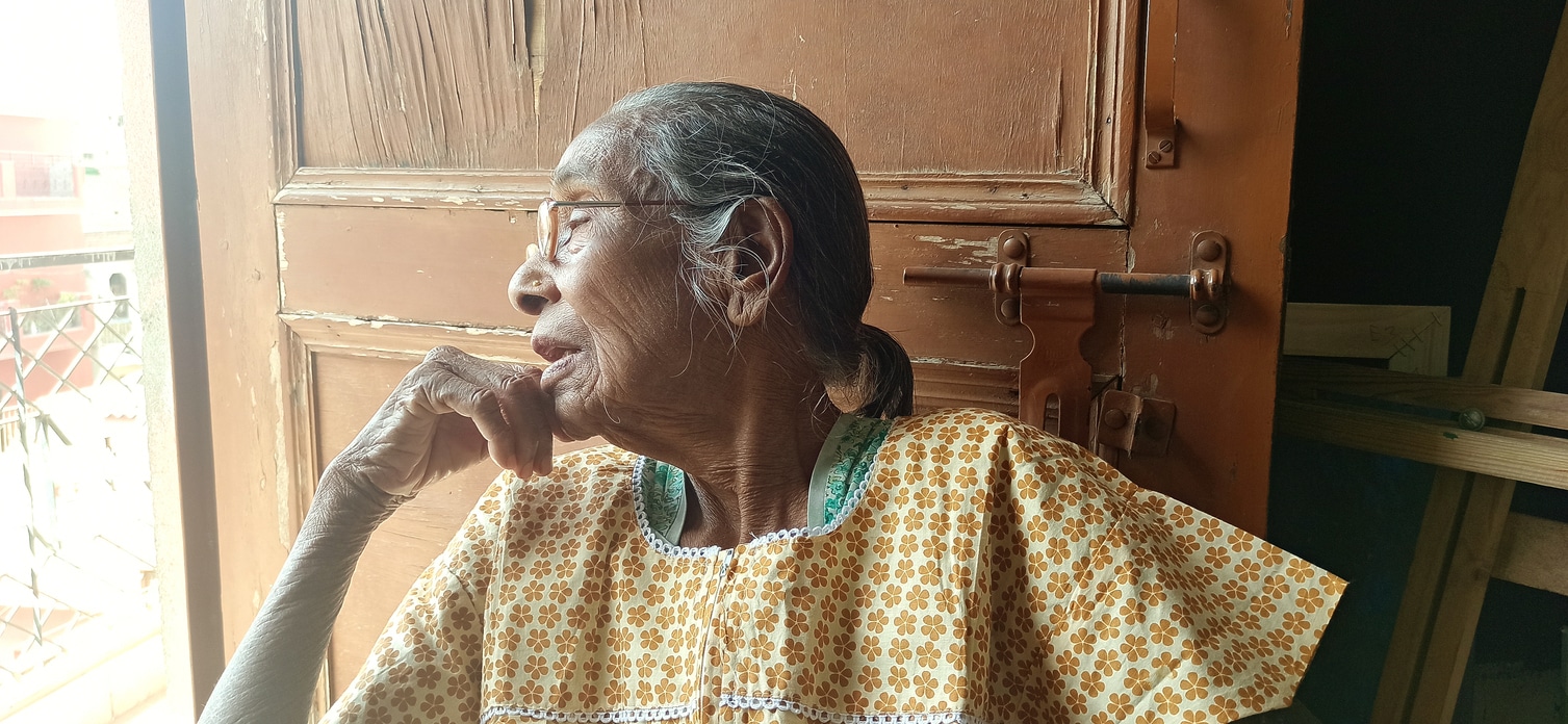 lonely old woman